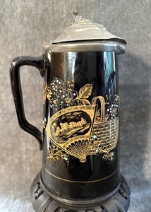 Jackfield Pottery Lidded Syrup Jug Aesthetic Japonesque Windsor Castle 1880's