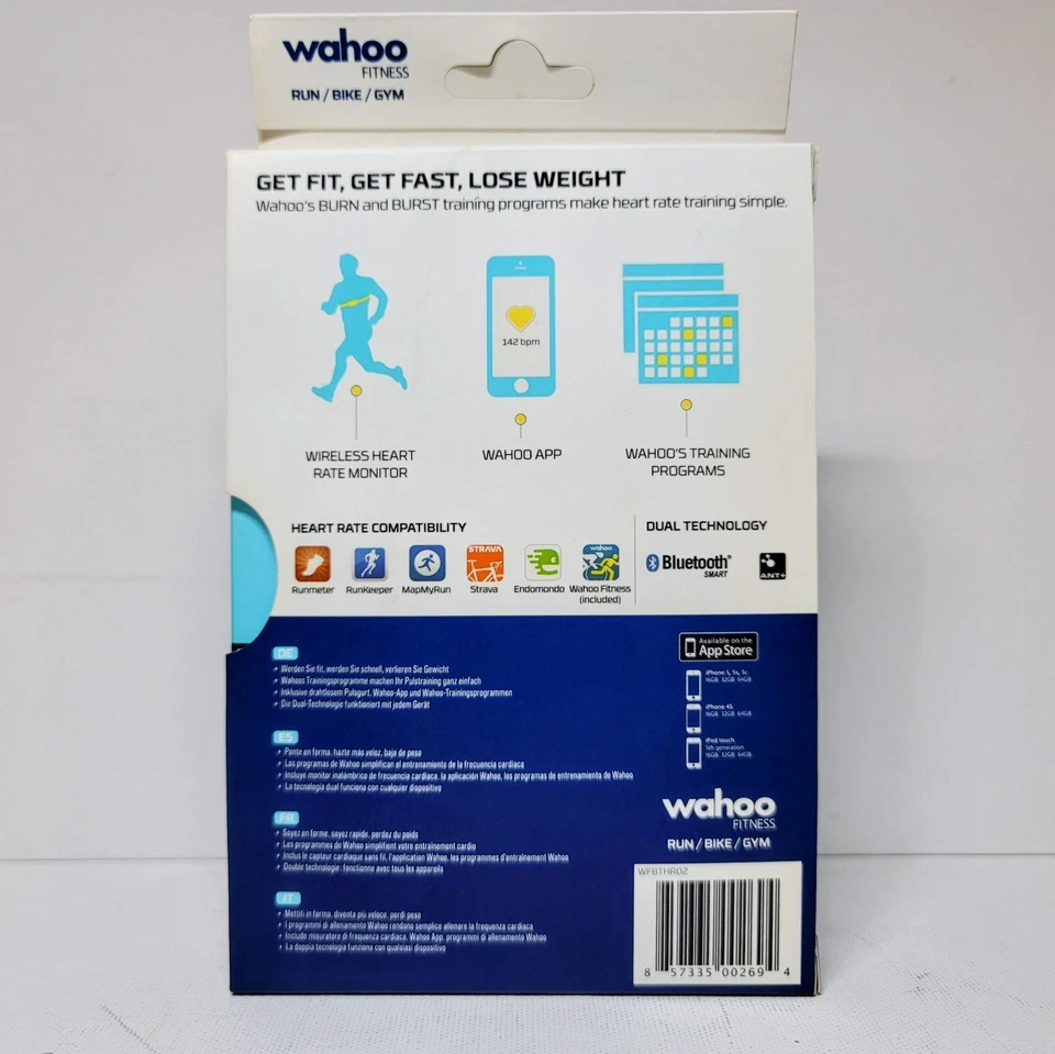 Monitor con sensor de ritmo cardíaco TICKR Wahoo con correa para el pecho compatible con dispositivo inteligente Foto 4 de 4