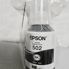 EPSON 502 Ink Bottle Exp 2026  127ml  Black - Genuine Sealed 