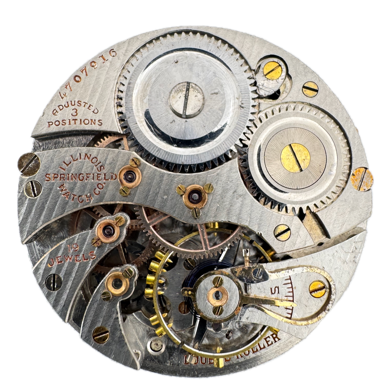 Vintage 12s 1926 Illinois 19j Mechanical Pocket Watch Movement 406 USA