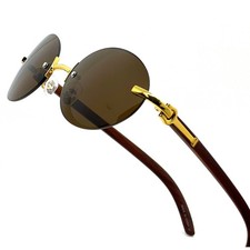 Sunglasses Dark Brown Lens Frameless UV Protection Cholo Buffs Comfortable Gafas