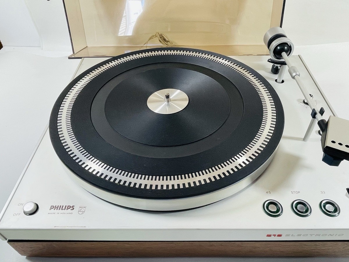 Vintage Philips 212 Electronic Turntable Record Player For Parts