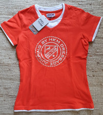 HKM Damen-Reit-T-Shirt Gr. XL tailliert HKM Pro Team orange/weiß