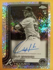 Grant Holmes Auto 2025 Topps Chrome Black White Mini Diamond Rookie Autograph RC