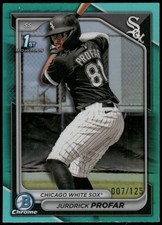 2024 Bowman Chrome #BCP-218 Jurdrick Profar Prospects Aqua Refractors #/125
