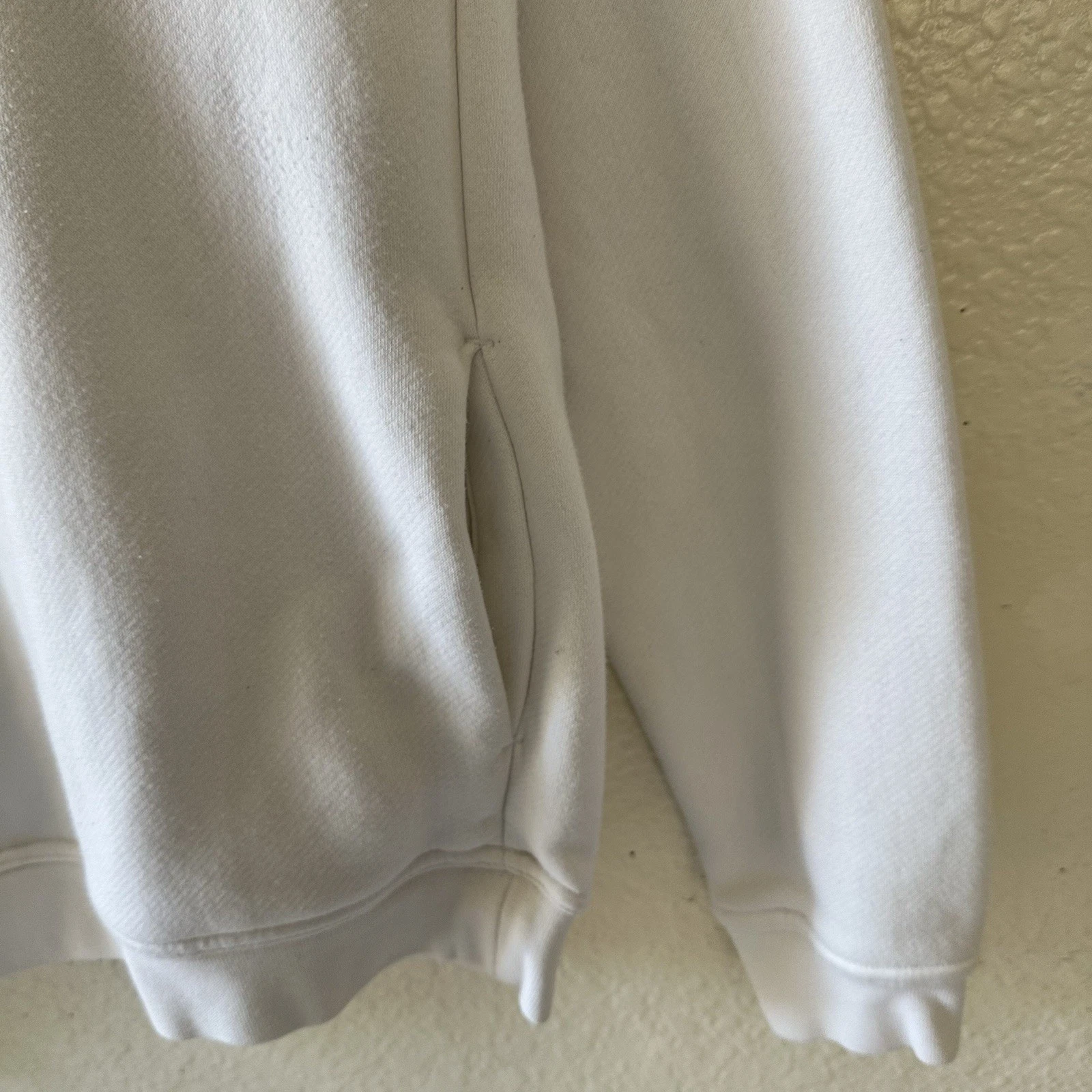 OFF WHITE Felpa Nike con cappuccio donna piccola avorio pullover felpa collo imbuto tasche