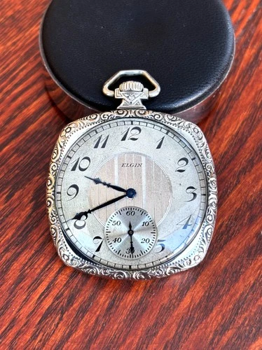 Unusual 1924 Elgin 12 Size 15J Grade 315 Gold-Filled Case Nice Dial Runs Great!