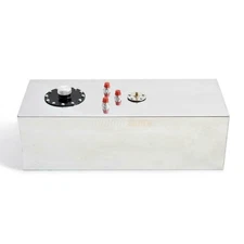 15 Gallon Oil Box Top-feed Fuel Cell Tank with Fuel Level Sender Silver