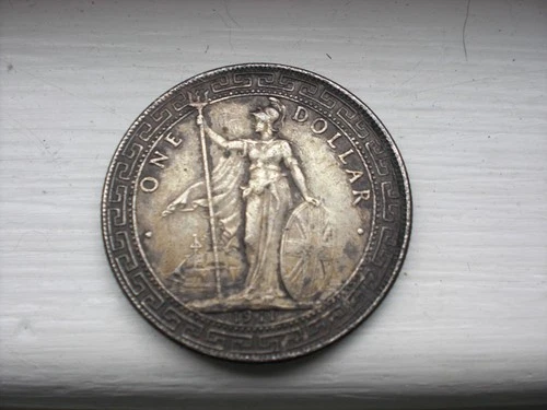 1911 GREAT BRITAIN TRADE DOLLAR MINTED IN BOMBAY VERY GOOD CONDITION , NOT CLEAN