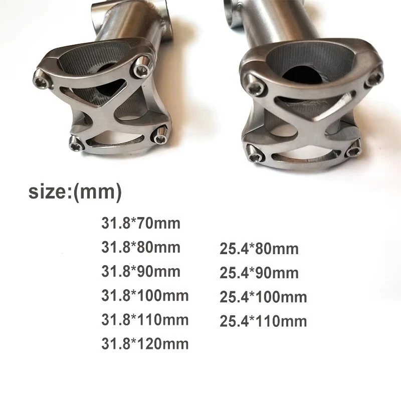 Titanium Bicycle Stem MTB Bike Stem Road handlebar Bike Stem 31.8mm 25.4mm - Image 3 of 4