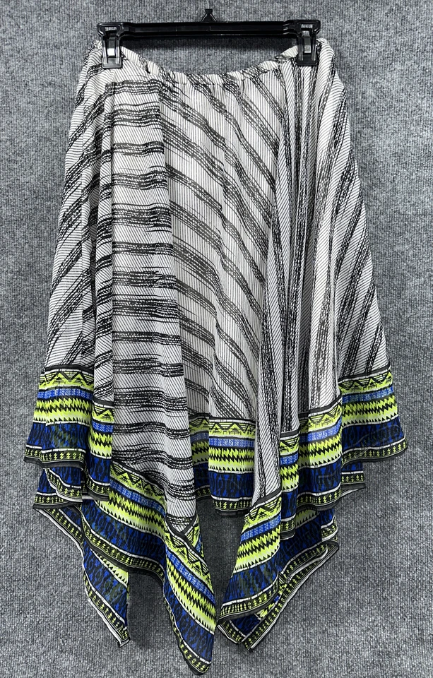 CATO Skirt Women's Size Small Midi Casual Shark Bite Hem Lined Flare Chiffon - Image 3 of 4