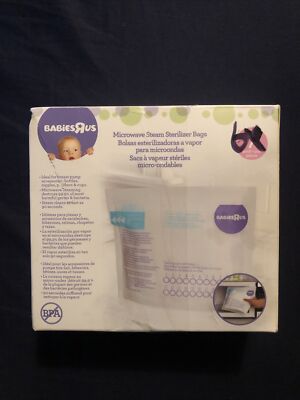 Babies R Us  Quick Sterilizing Qty:6 Microwave Steam Sterilizer Bags Open Box