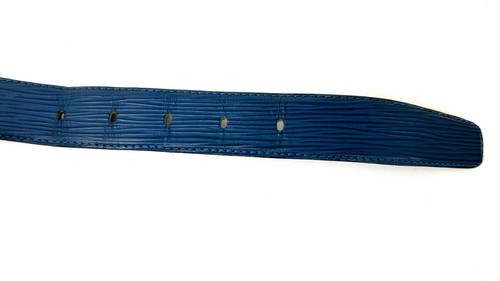 LOUIS VUITTON Epi Leather Blue La Centure Classique Toledo Waistbelt Used France - Picture 15 of 19