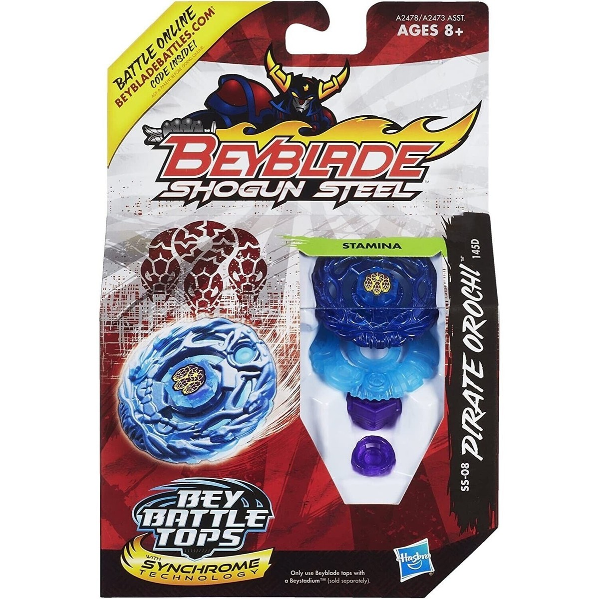 Pirate Orochi 145D Shogun Steel Zero-G Beyblade SS-08 Stamina | eBay