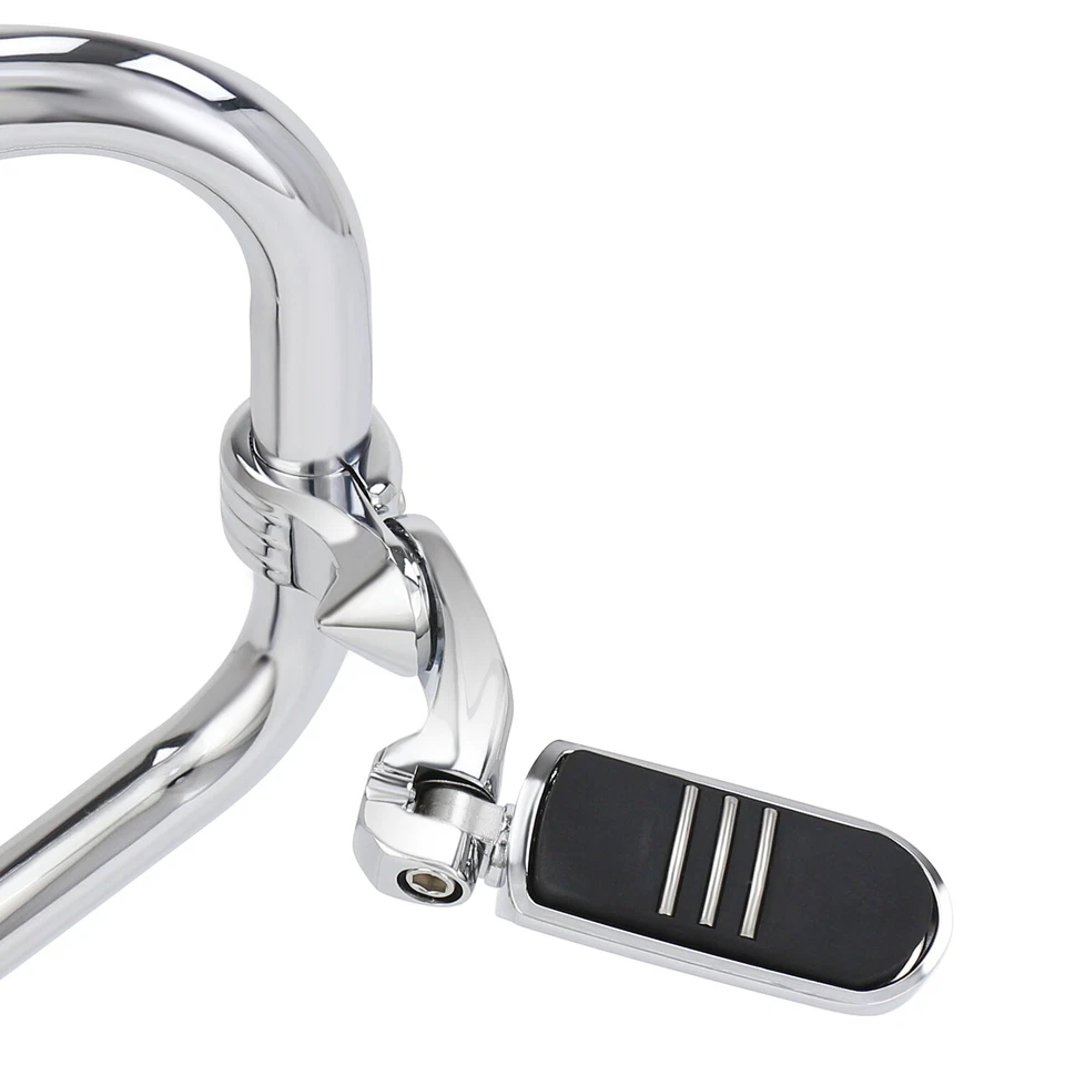 Kit de estriberas y soportes cromados Streamliner para Honda Indian Suzuki Foto 3 de 4