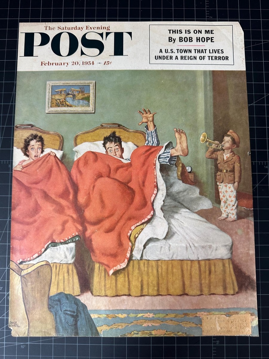 Vintage 1954 Saturday Evening Post Magazine Cover - Amos Sewell
