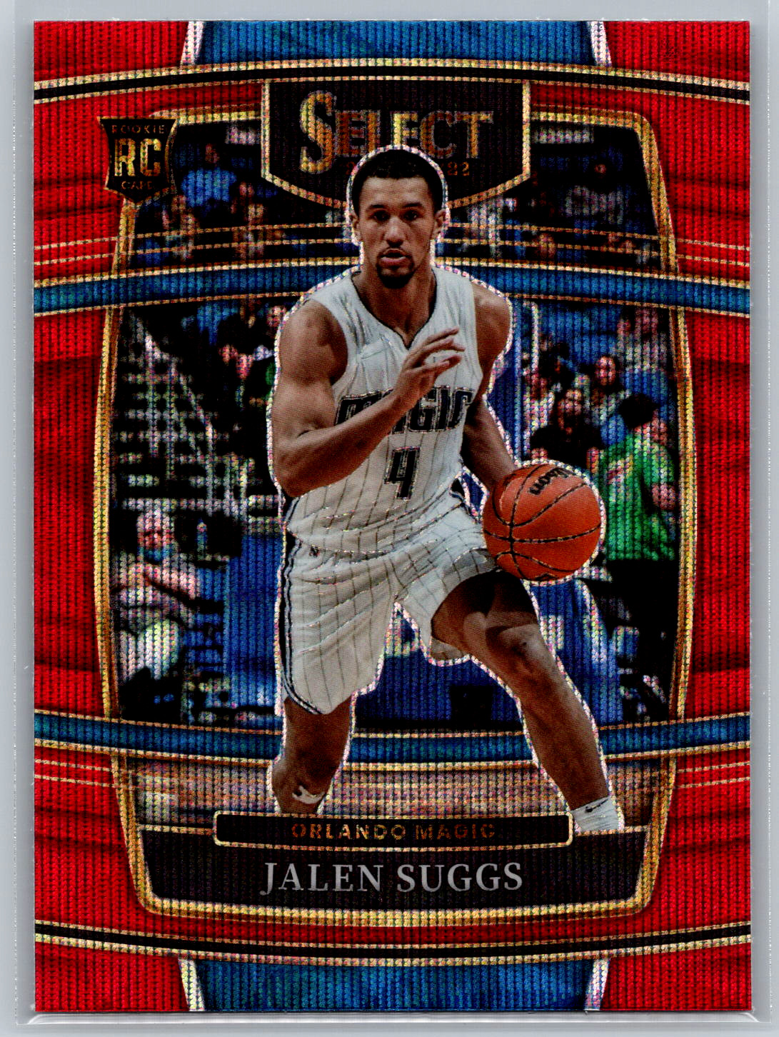 Jalen Suggs 2021-22 Panini Select Red Wave Rookie Card #27 Orlando Magic