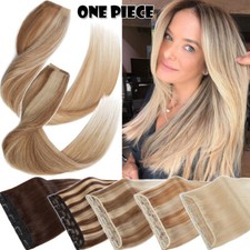 US CLEARANCE 100 Remy One Piece Clip In Human Hair Extensions THICK Long Wefted