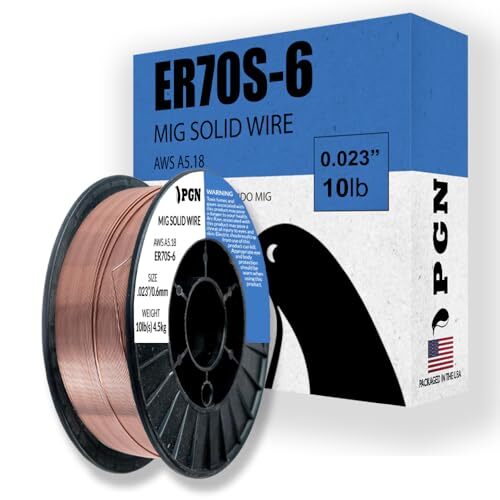 PGN Solid MIG Welding Wire ER70S6 .023 Inch 10 Pound Spool Mild