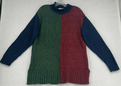 Classic Elements Women's Long Sleeve Colorblock Sweater Size XL