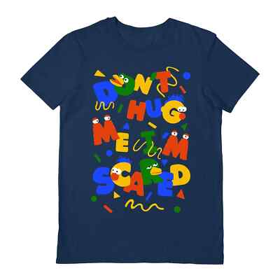Don't Hug Me I'm Scared T-Shirt - Official Text Navy Blue S/S Tee in 5 Größen