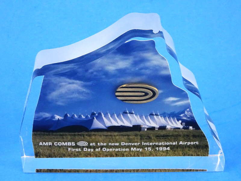 First Day at the AMR Combs at Denver International Airport Acrylic Paperweight
