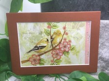 New Handmade 5x7 Matted 4x6 Inspirational Birds Floral Free Ship 579