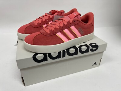 Adidas Women’s VL Court Skateboard Shoes SIZE Scarlet/Pink/Almost  Yellow