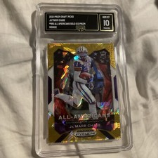 2021 prizm draft picks jamarr chase #185 all american gold ice prizm rookie