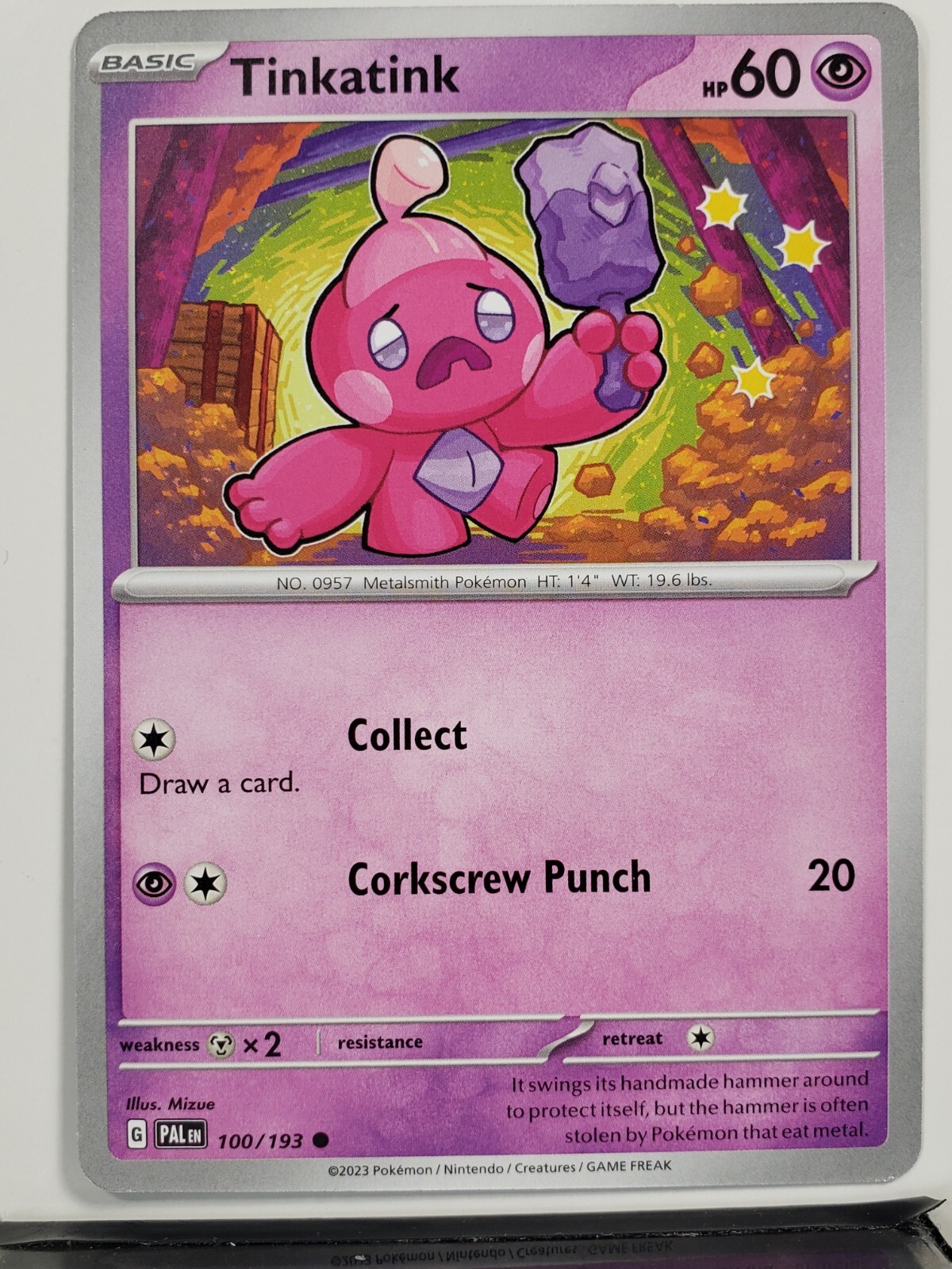 Tinkatink 100/193 NM - Paldea Evolved Scarlet Violet Pokemon Card