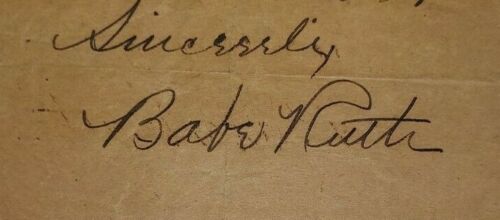 NY YANKEES HOF BABE RUTH SIGNED CUT JSA LOA AUTOGRAPH INVESTMENT - Picture 2 of 8