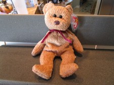  Retired TY "Curly The Bear" Beanie Baby with ERRORS