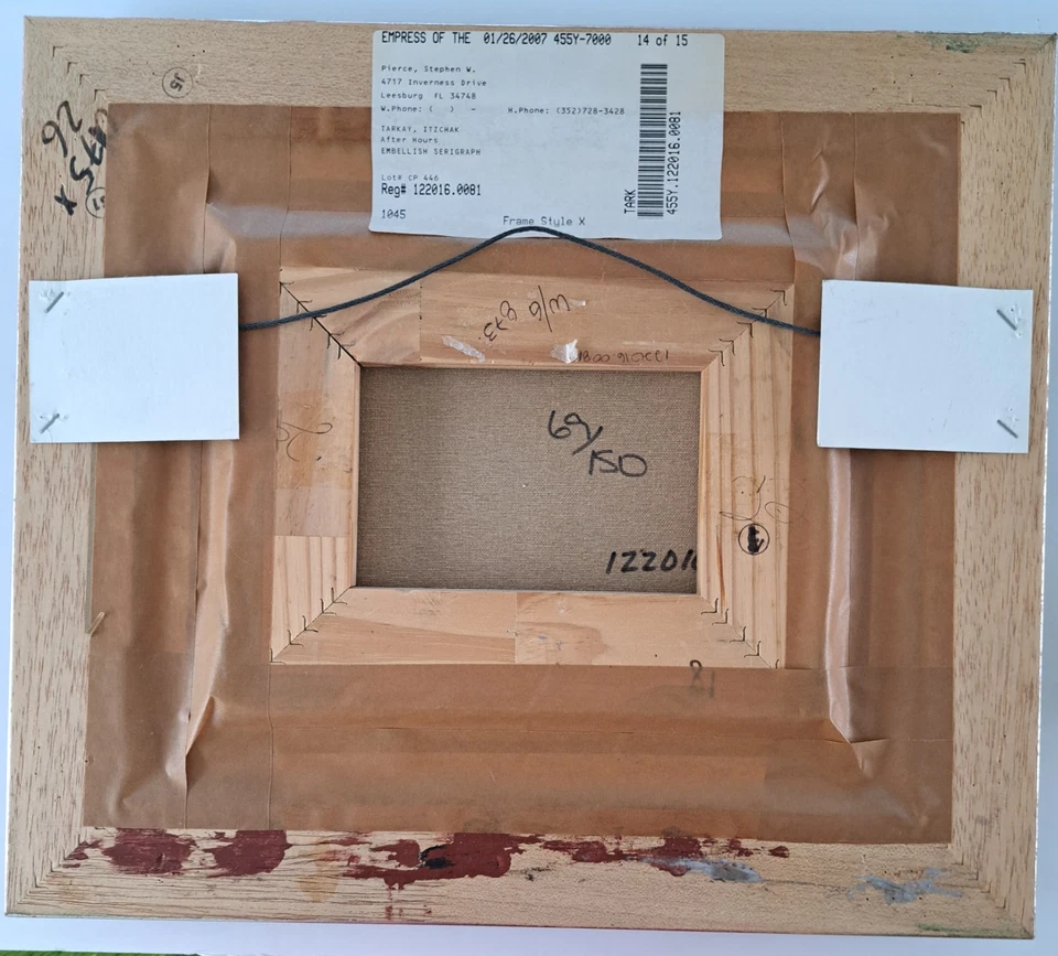 'After Hours' Itzchak Tarkay 2001 Serigrafía Certificada Valorada Numerada 69/150 Foto 3 de 4