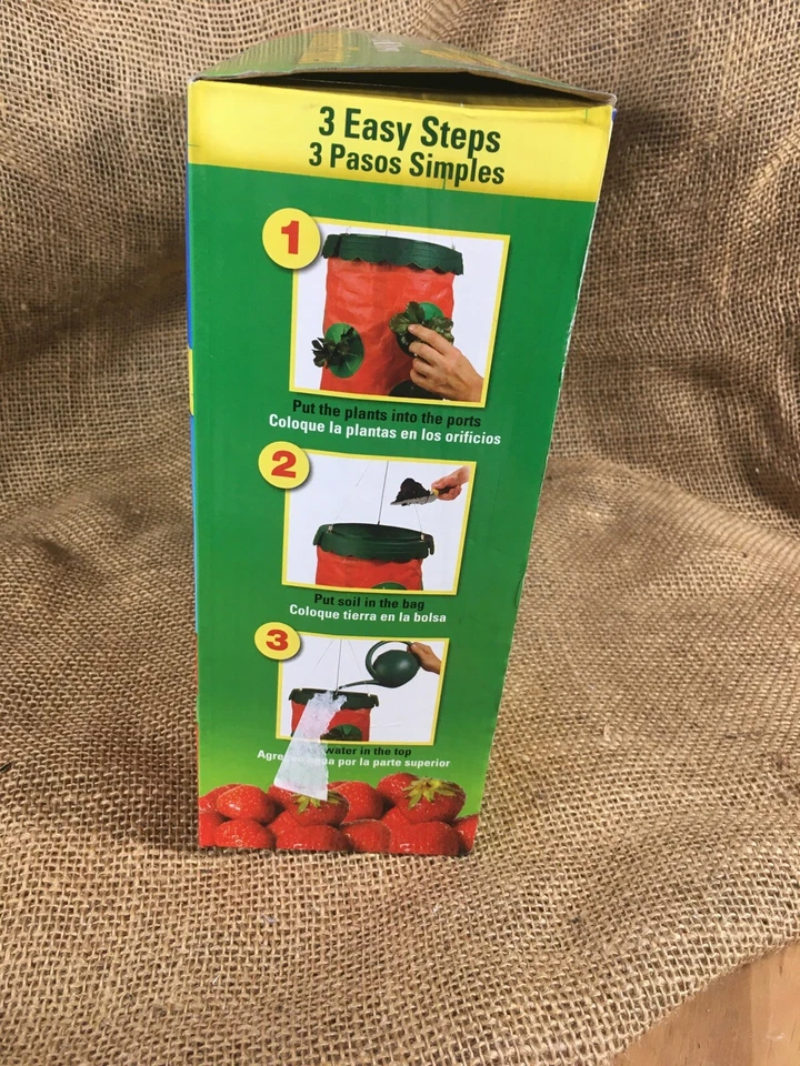 Nuevo en caja Topsy Turvy al revés fresa maceta contenedor pequeño espacio jardinería Foto 3 de 3