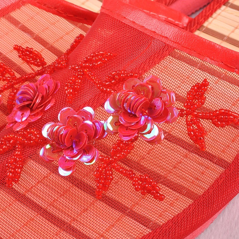 PANTOFOLA D’ORO Pantofole da interno piatte donna paillettes rete floreale scarpe antiscivolo casa slip on sandalo