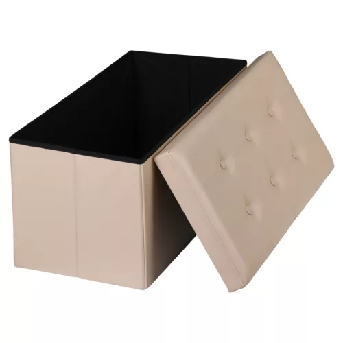 Folding Storage Ottoman Bench Foot Rest Foot Stool for Bedroom Entryway Indoor - Imagen 71 de 93