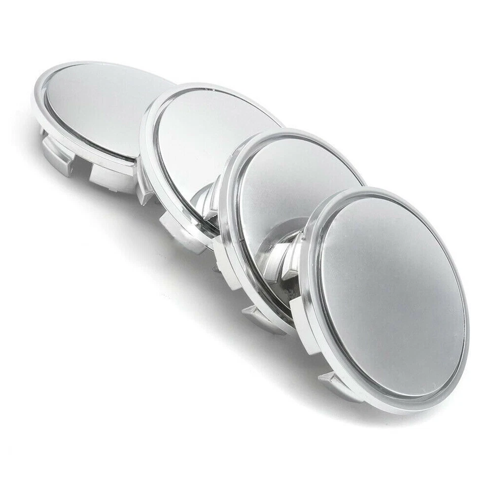 FIT MAZDA 65MM ABS PLÁSTICO COCHE ACCESORIOS LLANTA TAPA BLANCO PLATA 4X Foto 4 de 4