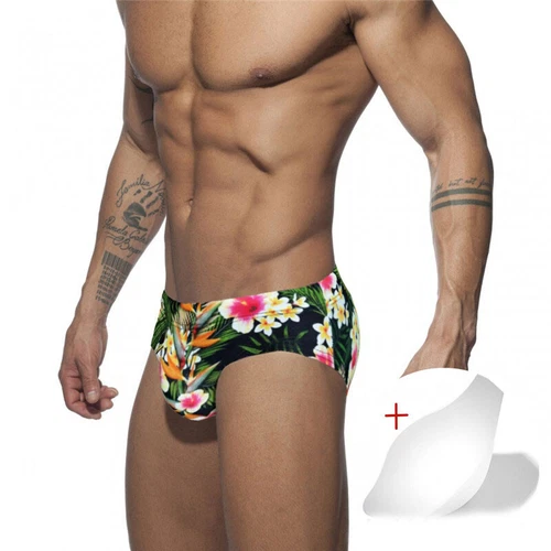 Gepolsterte Herren-Badehose Mit Hebetasche Und Schnell Trocknender Push-Up - Bild 10 von 30