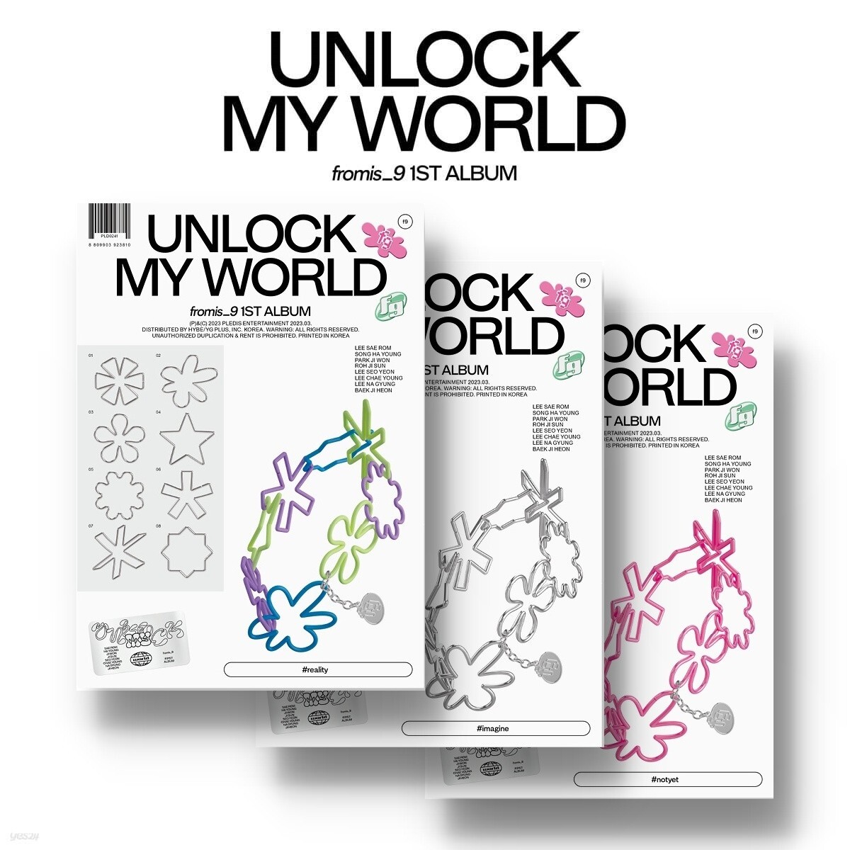 FROMIS_9 1st Album Unlock My World #reality Ver CD+Book+Card