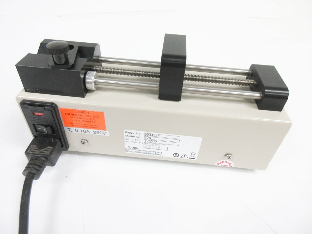 FISHERBRAND 9034914 SINGLE SYRINGE INFUSION PUMP KDS 100 FISHER