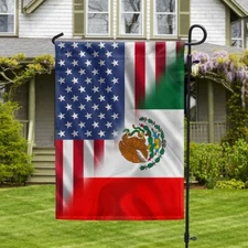 Mexican American Flag Graden Flag