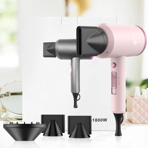 NEW Slopehill Professional Ionic Hair Dryer 1800W 2 Concentrators, Diffuser Pink - Picture 9 of 11