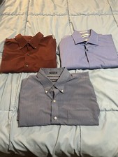 Van Heusen Dress Shirt Long Sleeve Size 16 32/33 Set Of 3