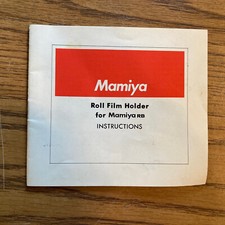 Vintage Original Mamiya Instruction Manual For Roll Film Holder RB Pristine