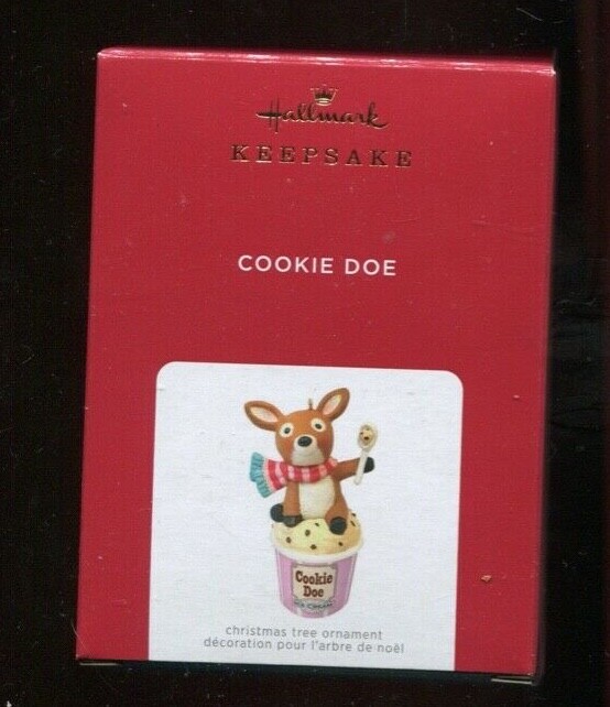 2021 Hallmark Ornaments - COOKIE DOE - Reindeer in Ice Cream - New in Box