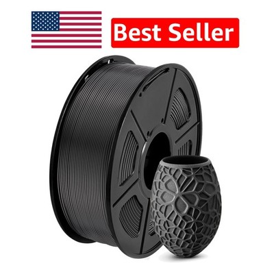 Quality Assured PLA 3D Printing Filament 1.75mm - Black 1kg Neatly Wound