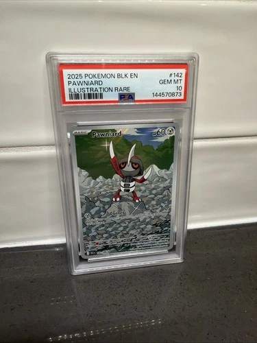 PAWNIARD #142 ILLUSTRATION RARE 2025 POKEMON BLK EN BLACK BOLT PSA 10 GEM MINT