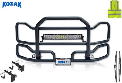 Large Black Front Grille Deer Moose Brush Guard Compatible with Kenworth T440