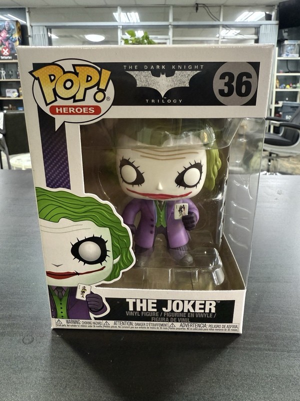 W/Protector Funko Pop Batman Dark Knight Joker Figure (Why So Serious!) 36 #36