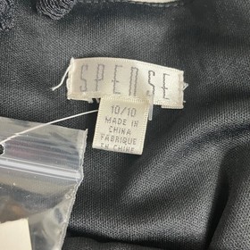 Spence Jumpsuit Womens 10 Black Velvet Keyhole Halter Lace Back Belted Straight